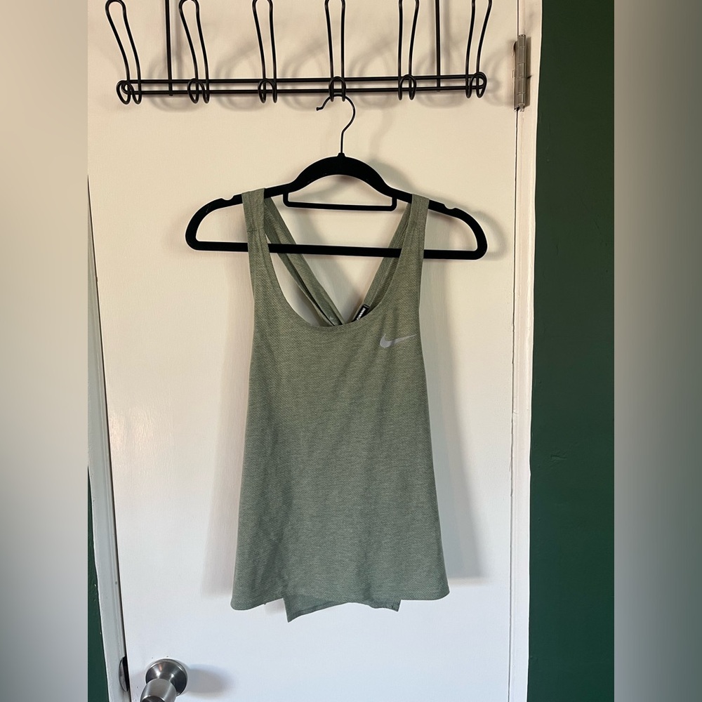 Green backless Nike tank